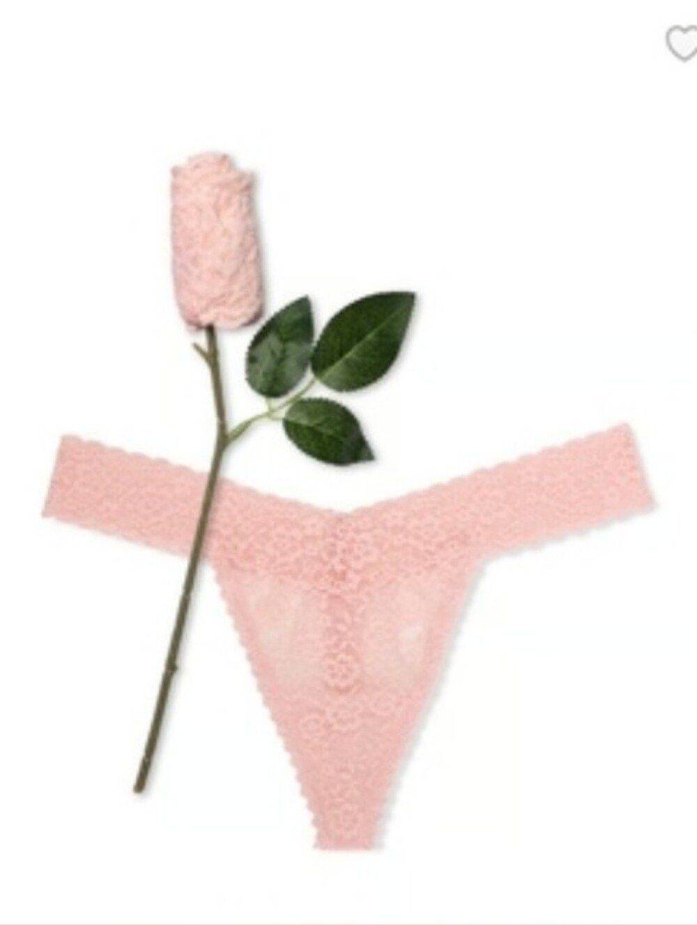 Victoria's Secret Lacie Rose VALENTINES ROSE Thong PANTY SMALL
